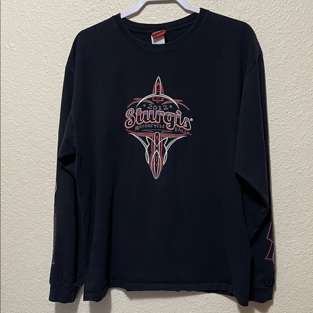 Hot Leathers Men's Black Sturgis Motorcycle Rally Long Sleeve Shirt. Size XL.